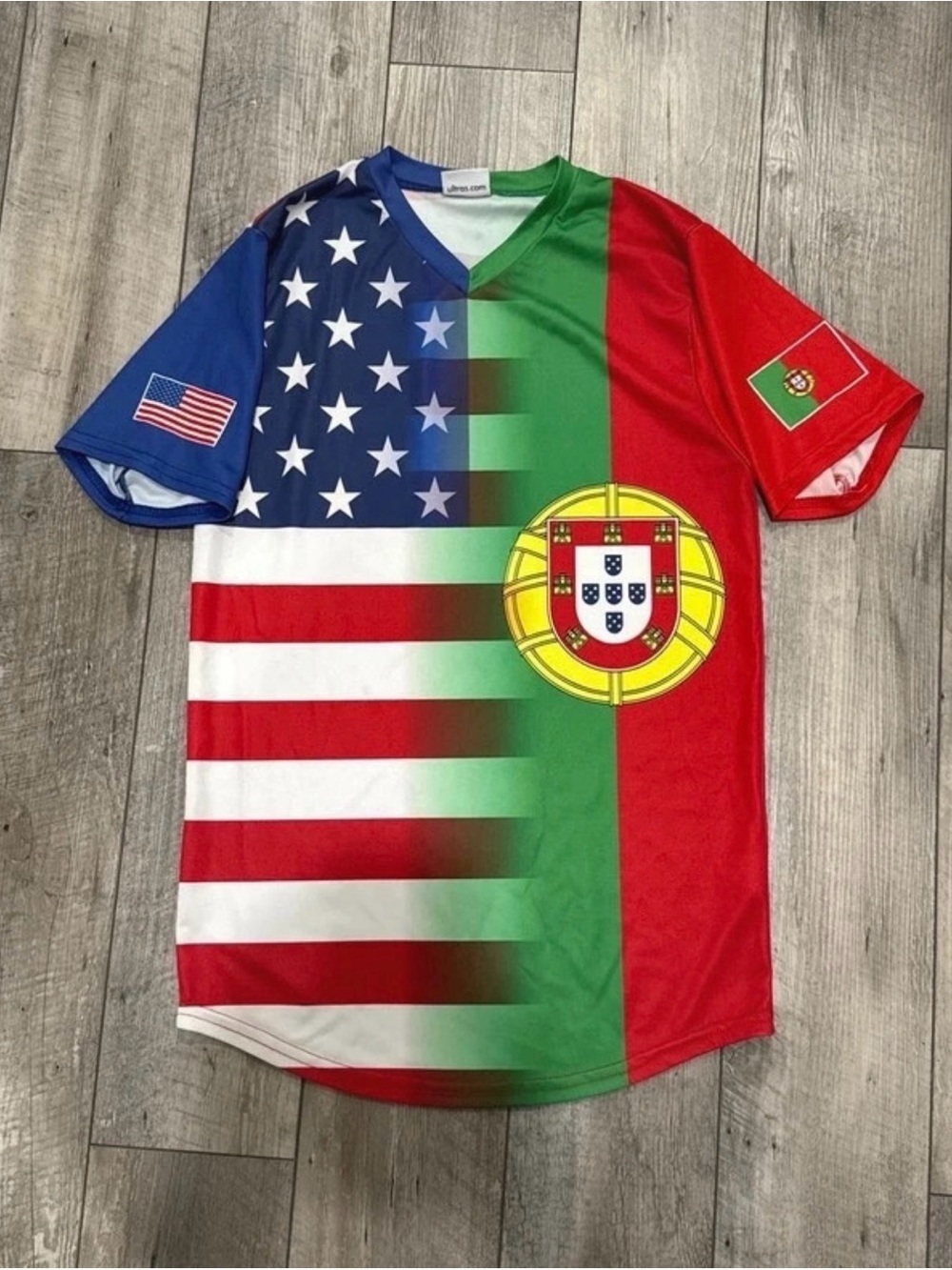 USA Portugal Split Soccer Jersey Size Adult Small